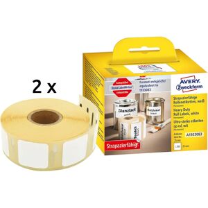 Avery A1933083 White Label Roll - 25x25mm - Outdoor Use Avery A1933083 White Label Roll - 25x25mm - Outdoor Use