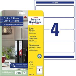 Avery L6061-10 Folder Labels - White, 59x192mm, 40 pcs Avery L6061-10 Folder Labels - White, 59x192mm, 40 pcs