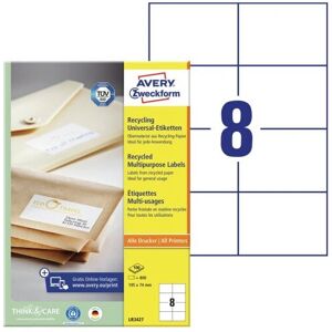 Avery LR3427 Fehér öntapadó címkék - Nyomtató címkék Avery LR3427 Fehér öntapadó címkék - Nyomtató címkék