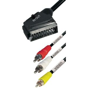 Câble SCART Hapena 57800 - 2m, 3 RCA, Noir - Vidéo & Audio Câble SCART Hapena 57800 - 2m, 3 RCA, Noir - Vidéo & Audio