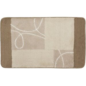 MEUSCH Curly Taupe Rechthoekige Badmat - Badmat MEUSCH Curly Taupe Rechthoekige Badmat - Badmat