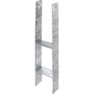 Ancrage au sol et poteau - Acier 6 mm, argent - Publicité Ancrage au sol et poteau - Acier 6 mm, argent - Publicité