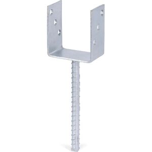 Base de poste en u Alberts 91x100x200x60mm - Acero, Zincado a fuego - Para cercas de concreto y madera Base de poste en u Alberts 91x100x200x60mm - Acero, Zincado a fuego - Para cercas de concreto y madera