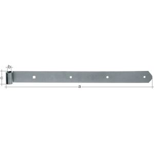 GAH / Alberts Load-bearing Steel Hinge - 1400x60mm, Fire zinc coated GAH / Alberts Load-bearing Steel Hinge - 1400x60mm, Fire zinc coated