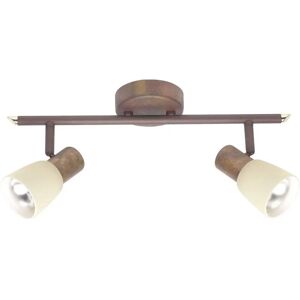 Brilliant Luca Adjustable Spotlight - E14, 2x40W, Old Copper/Champagne Brilliant Luca Adjustable Spotlight - E14, 2x40W, Old Copper/Champagne