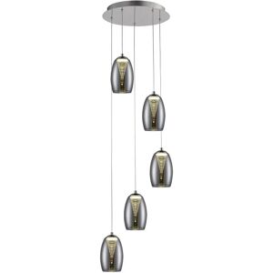 BRILLIANT Metropolis LED Pendelleuchte - 5-flg, Höhenverstellbar 180cm BRILLIANT Metropolis LED Pendelleuchte - 5-flg, Höhenverstellbar 180cm