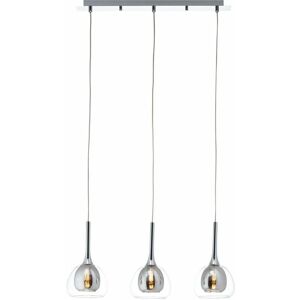 BRILLIANT Hadan Pendelleuchte - Höhe 120cm, Rauch & Chrom BRILLIANT Hadan Pendelleuchte - Höhe 120cm, Rauch & Chrom