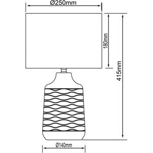 Keramická a textilní stolní lampa BRILLIANT Ilysa - 42cm Keramická a textilní stolní lampa BRILLIANT Ilysa - 42cm