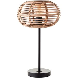 Lampe de table Brilliant Woodball - Variateur, Noir & Naturel Lampe de table Brilliant Woodball - Variateur, Noir & Naturel