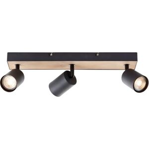 BRILLIANT Jello Wood Deckenstrahler - 3-flammig, schwarz/holz BRILLIANT Jello Wood Deckenstrahler - 3-flammig, schwarz/holz