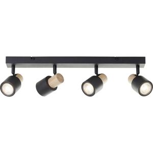 Brilliant Pini Deckenstrahler - 4-flammig - Schwarz/Holz Brilliant Pini Deckenstrahler - 4-flammig - Schwarz/Holz