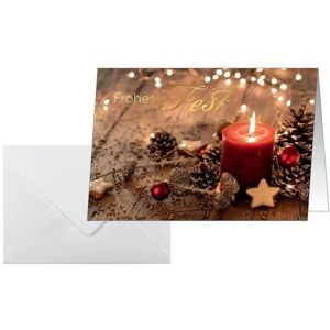 Sigel Christmas Cards Red Candle - 10 Pack - Christmas Cards Sigel Christmas Cards Red Candle - 10 Pack - Christmas Cards