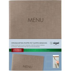 Sigel A5 Menu Folder with Gummi-Bindung - Beige Sigel A5 Menu Folder with Gummi-Bindung - Beige