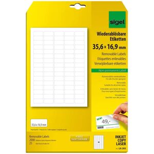 Sigel LA203 White Rounded Rectangle Labels - Labels Sigel LA203 White Rounded Rectangle Labels - Labels