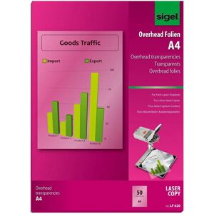 Sigel LF620 Druckfolie - Transparent A4 - 50 Blatt Sigel LF620 Druckfolie - Transparent A4 - 50 Blatt