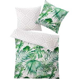 KLEINE WOLKE Loria - Reversible green bedding set KLEINE WOLKE Loria - Reversible green bedding set