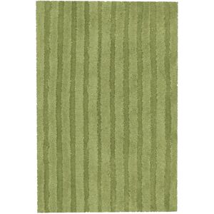 KLEINE WOLKE Cord Bath Mat - 70x120 cm, green, striped, high-low pile KLEINE WOLKE Cord Bath Mat - 70x120 cm, green, striped, high-low pile
