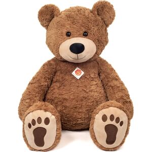 HERMANN Teddybär - 75cm, Braun, Weiches Plüsch, Gestickte Tatzen - Kuscheltier HERMANN Teddybär - 75cm, Braun, Weiches Plüsch, Gestickte Tatzen - Kuscheltier
