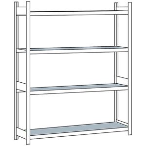 Raft de depozitare din oțel durabil SCHULTE - 225x50x250cm Raft de depozitare din oțel durabil SCHULTE - 225x50x250cm