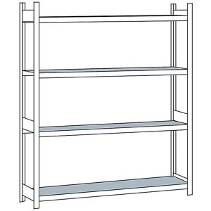 Estantería de Acero Pesada Schulte - Altura 2500mm, Ancho 2500mm, Profundidad 400mm Estantería de Acero Pesada Schulte - Altura 2500mm, Ancho 2500mm, Profundidad 400mm