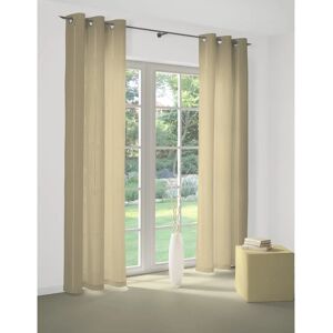 WIRTH Felsted Beige Gardine - Ösen, 132x245cm, Skandinavischer Stil WIRTH Felsted Beige Gardine - Ösen, 132x245cm, Skandinavischer Stil