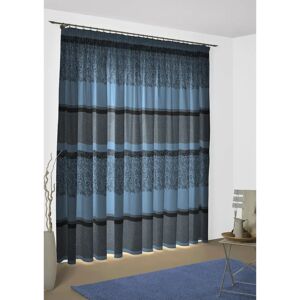 WIRTH Maribor Blaue Gardine - 145cm, Kräuselband, 132cm, Jacquard WIRTH Maribor Blaue Gardine - 145cm, Kräuselband, 132cm, Jacquard
