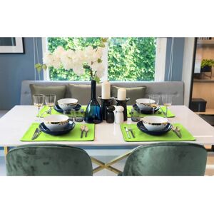 WIRTH Umea Satz aus 2 grüne Polyester Platzsets - Tischset WIRTH Umea Satz aus 2 grüne Polyester Platzsets - Tischset