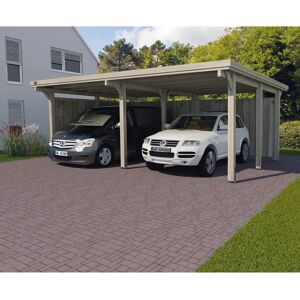WEKA 618 Gr.1 Carport - 215cm Höhe, braun, ohne Dacheindeckung WEKA 618 Gr.1 Carport - 215cm Höhe, braun, ohne Dacheindeckung