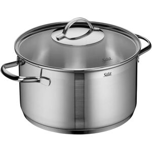 Silit Large 24cm Stainless Steel Pot with Glass Lid - Induction Suitable Silit Large 24cm Stainless Steel Pot with Glass Lid - Induction Suitable