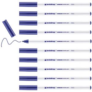 Marcador Edding 4600 Punta Fina Azul - Pack de 10 Marcador Edding 4600 Punta Fina Azul - Pack de 10