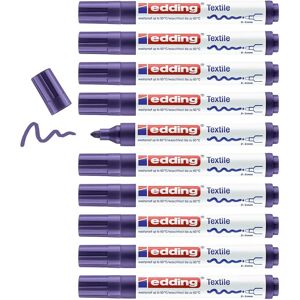 Edding 4500 Textile Marker - Violet, 2-3mm, Pack of 10 Edding 4500 Textile Marker - Violet, 2-3mm, Pack of 10