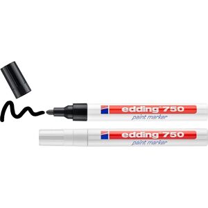 Edding 750 Marker - Permanent Surface Marker Black & White Edding 750 Marker - Permanent Surface Marker Black & White
