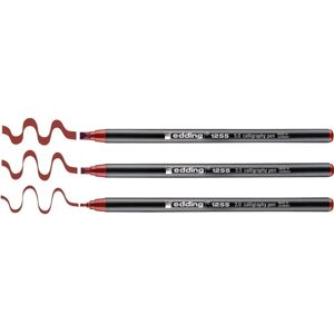 Edding Red Calligraphy Pen Set - 3 pcs - For Elegant Writing Edding Red Calligraphy Pen Set - 3 pcs - For Elegant Writing