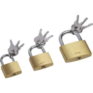 Ensemble de 3 cadenas en laiton - 25 / 30 / 40MM - Publicité Ensemble de 3 cadenas en laiton - 25 / 30 / 40MM - Publicité