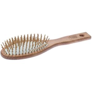 Brosse à cheveux ovale grande en bois avec épingles de massage - Nippes Solingen - Publicité Brosse à cheveux ovale grande en bois avec épingles de massage - Nippes Solingen - Publicité