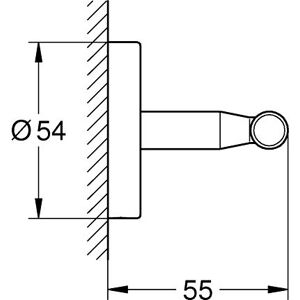 Grohe BauCosmopolitan Chrome Towel Hook - Wall Mount Grohe BauCosmopolitan Chrome Towel Hook - Wall Mount