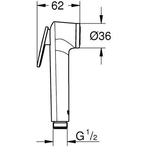 Grohe Tempesta-F Trigger Spray Hand Shower - White/Gray - Hand Shower Grohe Tempesta-F Trigger Spray Hand Shower - White/Gray - Hand Shower
