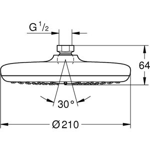 Grohe Vitalio Start 210 Chrome - Shower Head Grohe Vitalio Start 210 Chrome - Shower Head