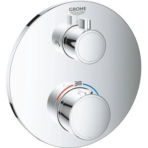 GROHE 24076000 Torneira de banheiro cromada - Conjunto de chuveiro termostático GROHE 24076000 Torneira de banheiro cromada - Conjunto de chuveiro termostático
