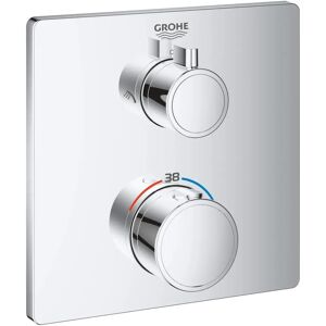 GROHE Grohtherm Shower Thermostat - Modern, Dual Outlet, SafeStop GROHE Grohtherm Shower Thermostat - Modern, Dual Outlet, SafeStop