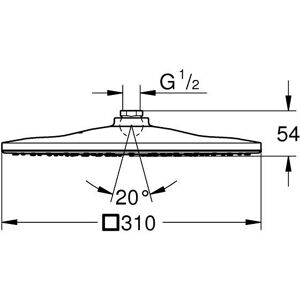 GROHE Rainshower Mono 310 Cube White - Shower Head GROHE Rainshower Mono 310 Cube White - Shower Head