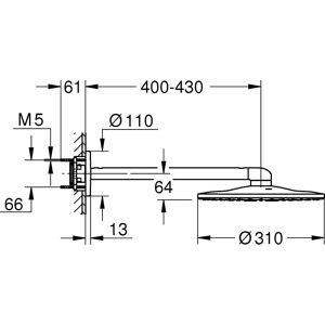 Grohe Rainshower SmartActive 310 - Shower Head Set with 2 Spray Modes Grohe Rainshower SmartActive 310 - Shower Head Set with 2 Spray Modes