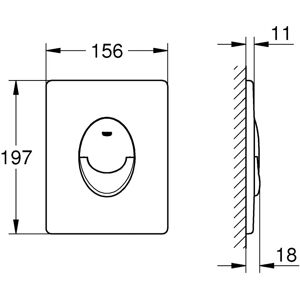 Grohe Black Flush Button - 38964KV0 Grohe Black Flush Button - 38964KV0