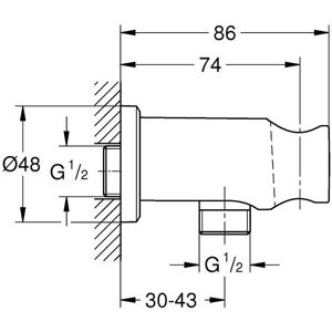 Grohe Rainshower Złącze Prysznicowe - Okrągła Róża - Sunrise Chłodny Szczotkowany Grohe Rainshower Złącze Prysznicowe - Okrągła Róża - Sunrise Chłodny Szczotkowany