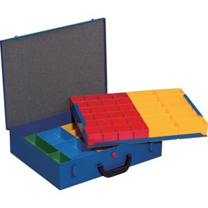 Allit 454124 Coffre métallique pour petites pièces - 59 plateaux amovibles, Bleu - Publicité Allit 454124 Coffre métallique pour petites pièces - 59 plateaux amovibles, Bleu - Publicité
