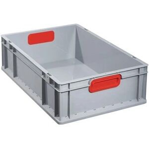 Conteneur de stockage Euro robuste - 34L, lot de 5, poignée rouge - Kaiserkraft - Publicité Conteneur de stockage Euro robuste - 34L, lot de 5, poignée rouge - Kaiserkraft - Publicité