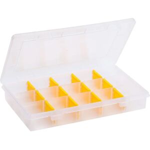Scatola gialla Allit con 12 divisori rimovibili - Contenitore di stoccaggio Scatola gialla Allit con 12 divisori rimovibili - Contenitore di stoccaggio