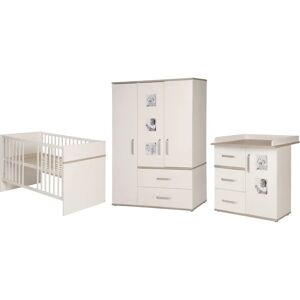 Roba Moritz Babyzimmer-Set - Weiß/Luna Elm, 3-tlg. Roba Moritz Babyzimmer-Set - Weiß/Luna Elm, 3-tlg.