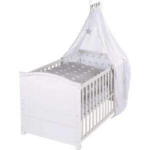 ROBA Little Stars Babybett - Umbaubar, 70x140cm, MDF Holz ROBA Little Stars Babybett - Umbaubar, 70x140cm, MDF Holz
