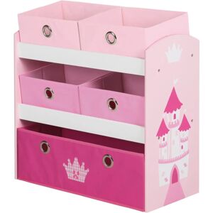 Roba Krone Rose - Étagère de rangement avec 5 boîtes - Publicité Roba Krone Rose - Étagère de rangement avec 5 boîtes - Publicité